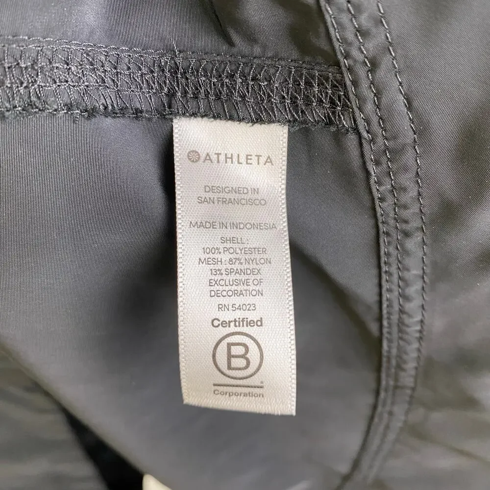 Athleta Rain Drop Jacket Black Anorak Cinch Waist Size L - Picture 11 of 14